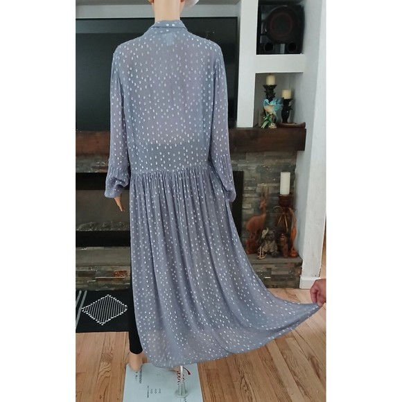 Venus Womens Sz 12 Long Flowing Crop Top Sheer Peasant Beachy Boho Asian Indian - Picture 11 of 12